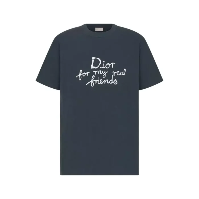 Dior x Hylton Nel Cotton Jersey T-Shirt Navy - Image 1