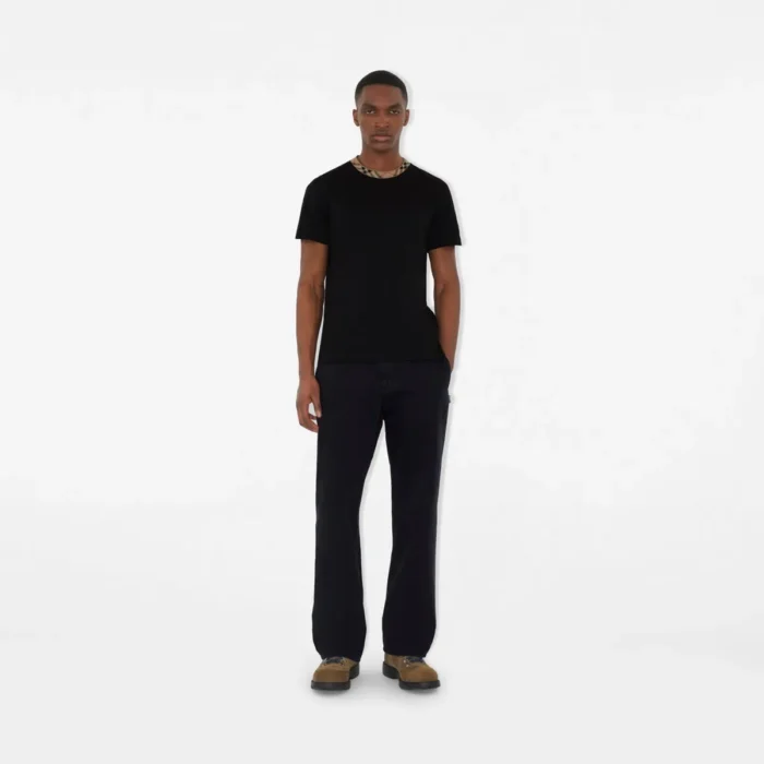 Burberry - Check Trim T-shirt L - Image 3