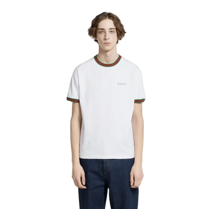 COTTON JERSEY T-SHIRT WITH EMBROIDERY - Image 2