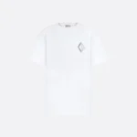 CD Diamond T-Shirt, Relaxed Fit White Cotton Jersey