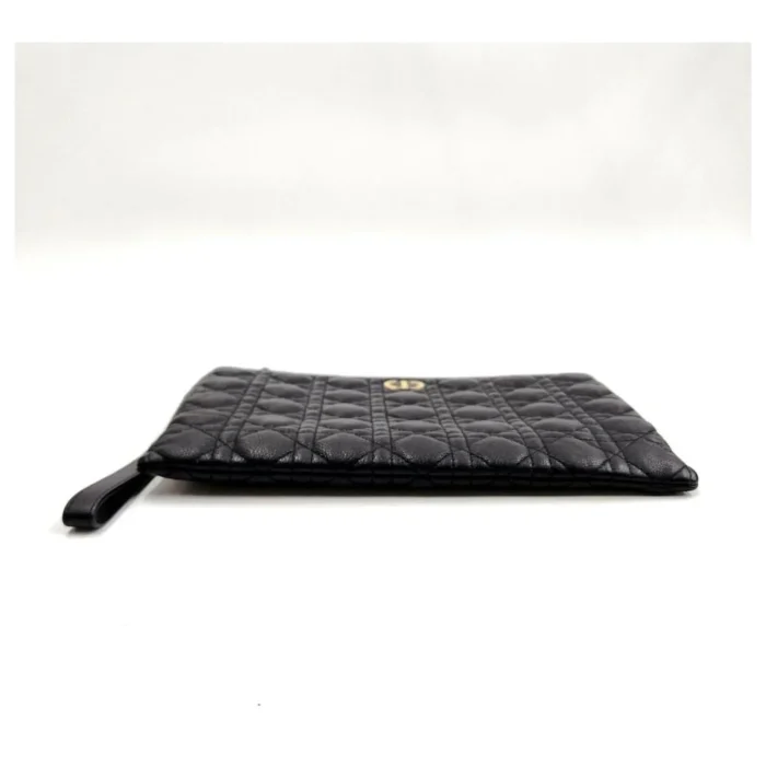 Medium Dior Caro Daily Pouch Black Supple Cannage Calfskin - Image 3