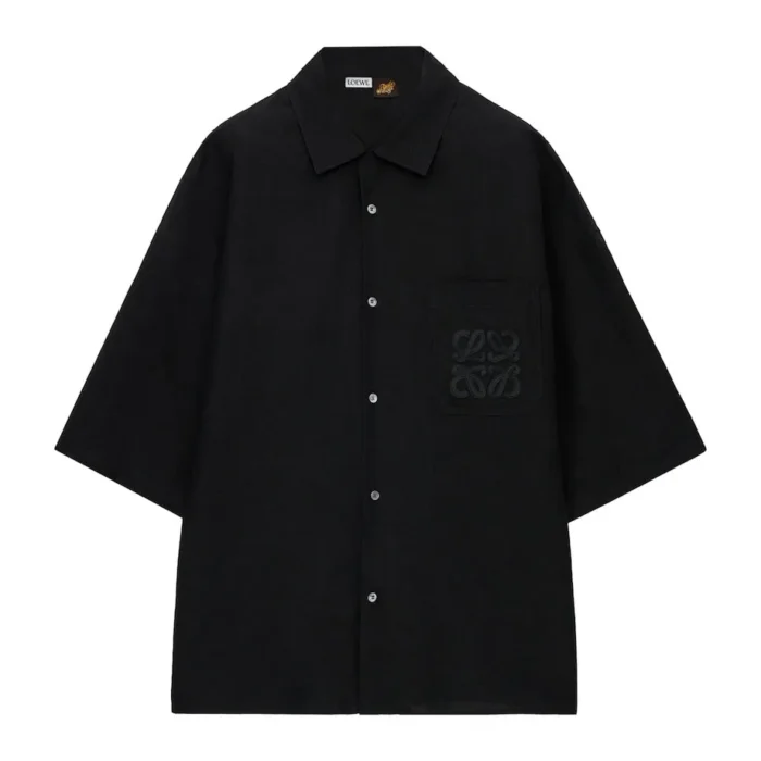 Short sleeve shirt in viscose and linen - Image 3