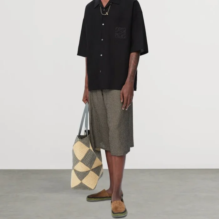 Short sleeve shirt in viscose and linen - Image 4