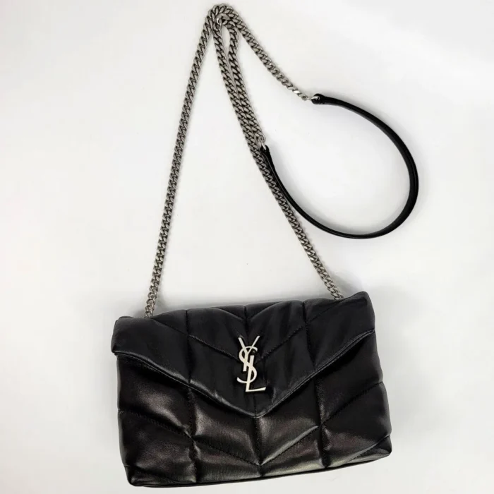 Loulou Puffer Toy Mini Black Quilted Lambskin Shoulder Bag - Image 2