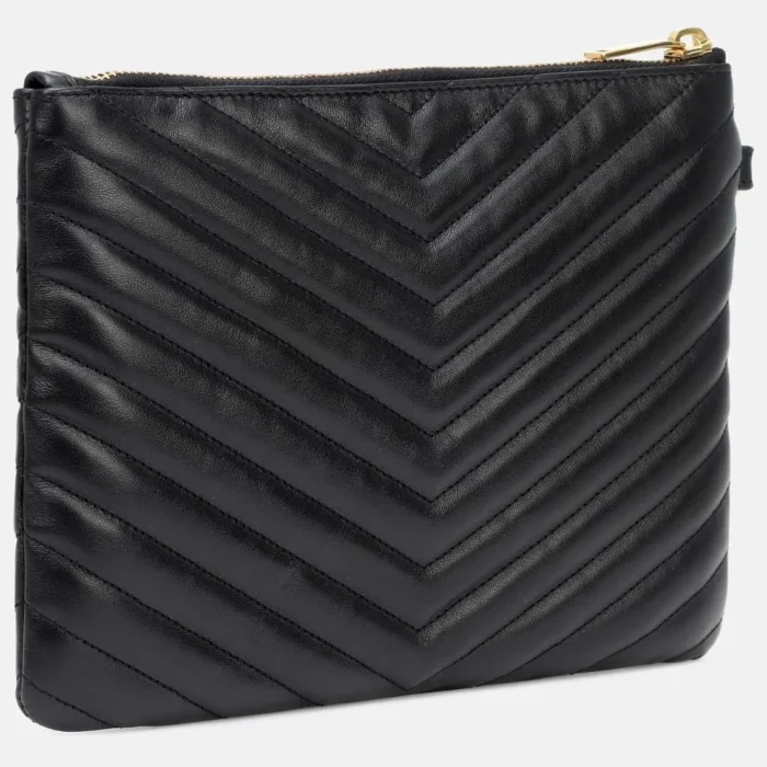 SAINT LAURENT - CASSANDRE MATELASSÉ LEATHER POUCH  - Image 3