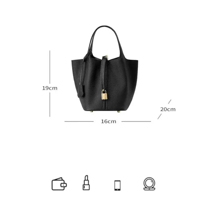 Ladies Handbag Female Bucket Bag Vegetable Basket Shoulder - Image 2
