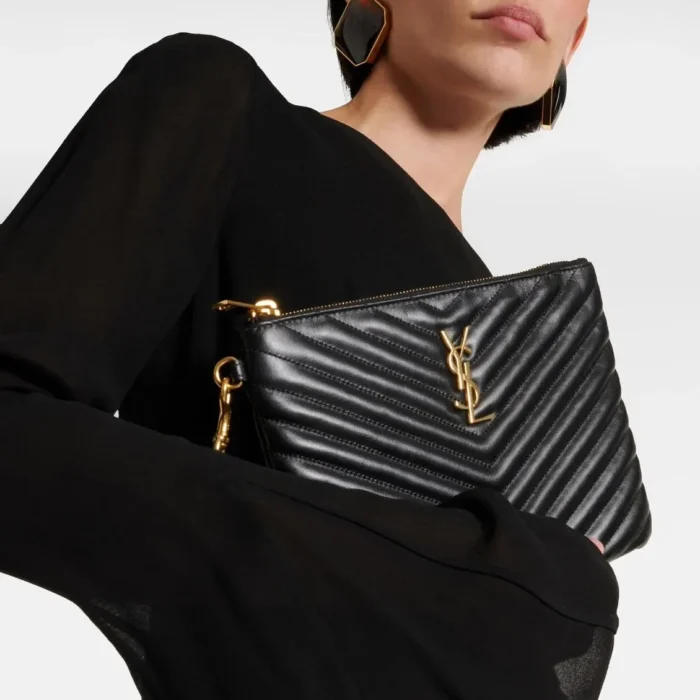 SAINT LAURENT - CASSANDRE MATELASSÉ LEATHER POUCH  - Image 2