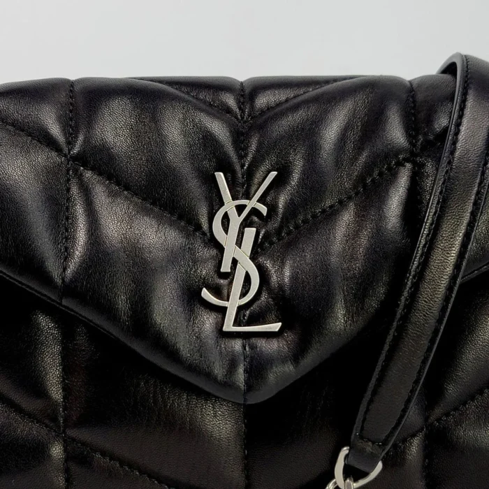 Loulou Puffer Toy Mini Black Quilted Lambskin Shoulder Bag - Image 4