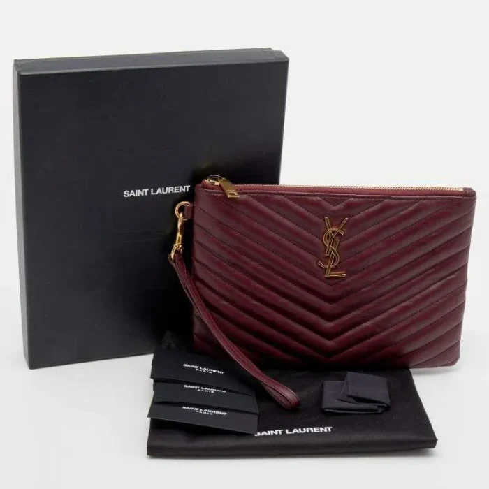 SAINT LAURENT - CASSANDRE MATELASSÉ LEATHER POUCH - Image 2