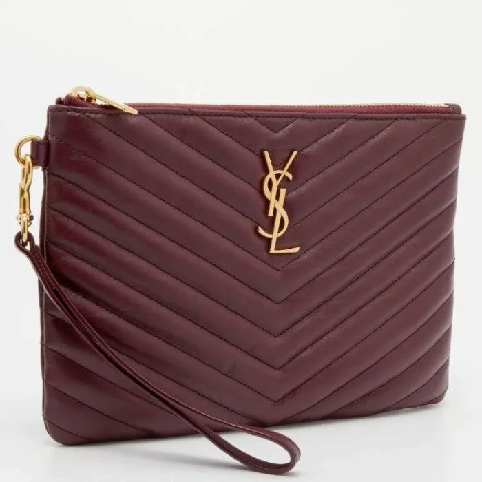 SAINT LAURENT - CASSANDRE MATELASSÉ LEATHER POUCH - Image 3