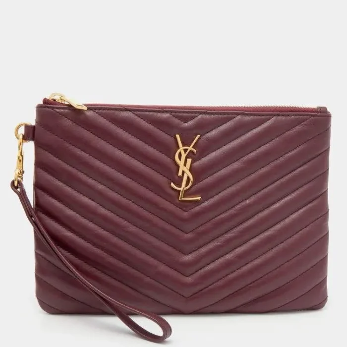 SAINT LAURENT - CASSANDRE MATELASSÉ LEATHER POUCH - Image 1