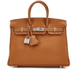 Gold Togo Birkin 25 Palladium Hardware
